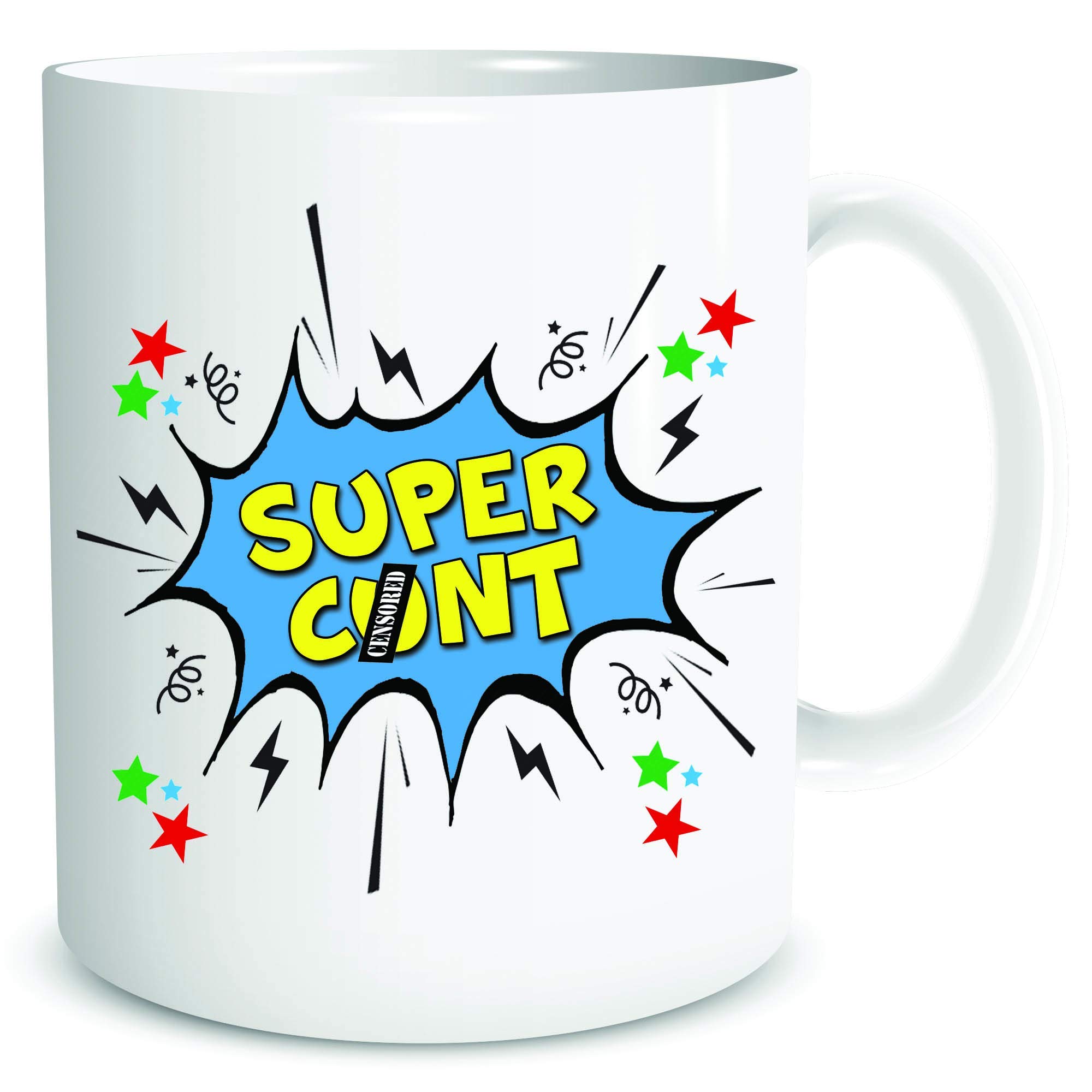 Funny Rude Mugs Super C*nt Husband Boyfriend Gift Present Secret Santa Mug WSDMUG2092