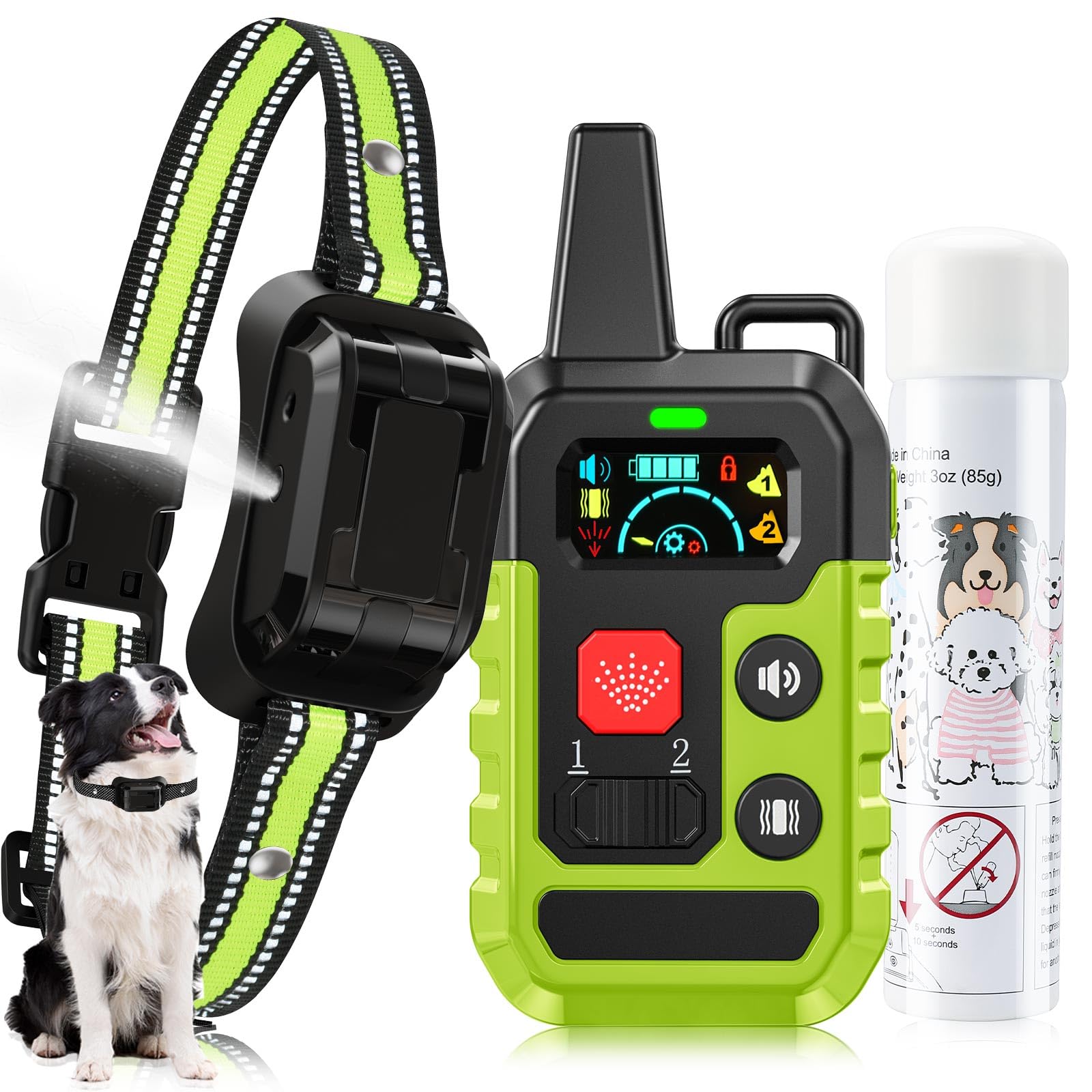 Photo 1 of Citronella Training Collar for Dog [1* Citronella Refill] Citronella Dog Bark Collar with Beep/Vibration/Spray 4 Mode & 6 Adjustable Sensitivities IPX7 Waterproof Bark Collar, Safer for L/M/S Dogs