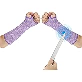 PATIKIL Cut Resistant Sleeve, Arm Safety Protectors Sleeves with Thumb Hole Level 5 Protection Forearm Guard Sleeves