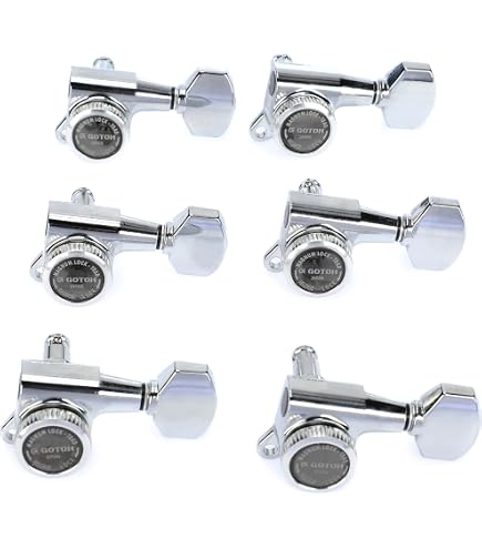 Amazon.com: Gotoh Magnum Lock-Trad 6-In-Line Guitar Tuners, Chrome
