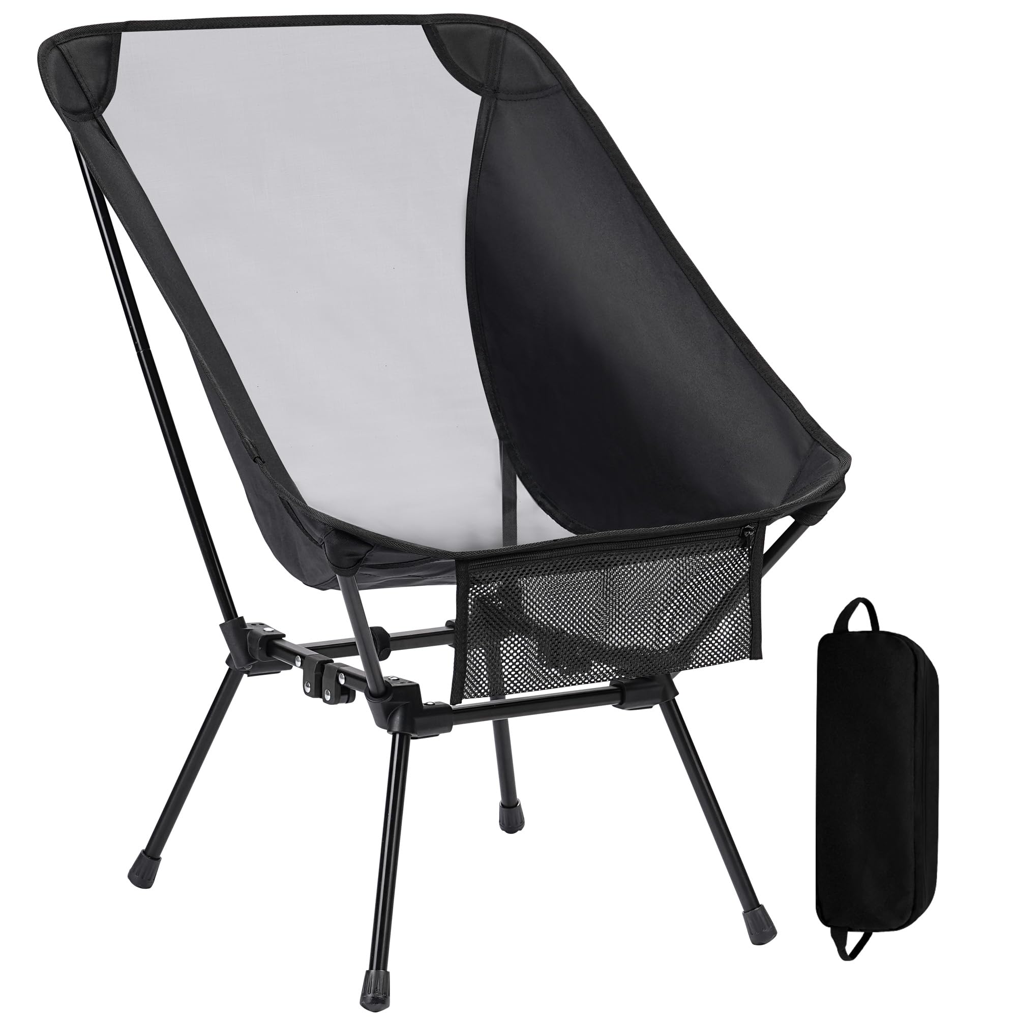 Photo 1 of Aluminum Camping Chair with Storage Bag, 400lb Capacity, Roomier & Compact Folding Chairs for Adults, Lightweight & Portable for Backpacking, Camping, Fishing, Hiking