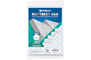 VICMORE 2 Pack Twin Size Mattress Covers Clear Plastic Mattress Protectors 39-Inch by 96-Inch Mattress Bags for Standard & XL Sizes Moving & Storage Protection