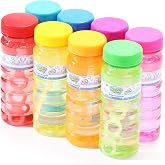 novelinks Bubble Bottle Bulk, Bubble Toy Set for Kids (8 Pack 4oz) | Mini Bubble Wands, Colorful Bubble Solution Refill, Outdoor Play &amp; Summer Activities, Birthday Goody Bag for Kids