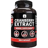 PURE ORIGINAL INGREDIENTS Cranberry Extract (365 Capsules) No Magnesium Or Rice Fillers, Always Pure, Lab Verified