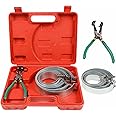 Automotive Engine Piston Ring Compressor Tool Set with Pliers and 14PCS Piston Rings (62-145mm/2.44-5.71in), MOTOCOCHE Piston Compressor Tool for Repairing Car Truck Auto Engine