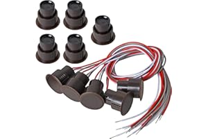 BNYZWOT RC-36 NC+NO Recessed Wired Security Window Door Contact Sensor Alarm Magnetic Reed Switch Brown - (5 Sets)