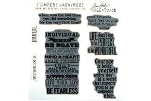Stampers Anonymous Tim Holtz Cling Rubber Stamp Set, 7 by 8.5-Inch, Way with Words