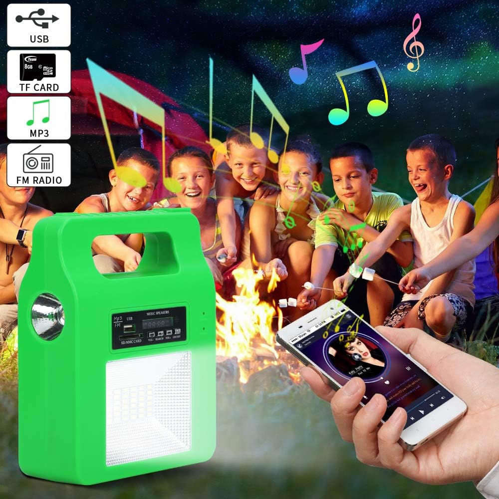 Portable Solar Generator Lighting Kit - 12000mAh Solar Powered Electric Generator System with Solar Panels 3 LED Lamps for Outdoor Camping Home Emergency Backup Power Supply Hurricane : Home Improvement