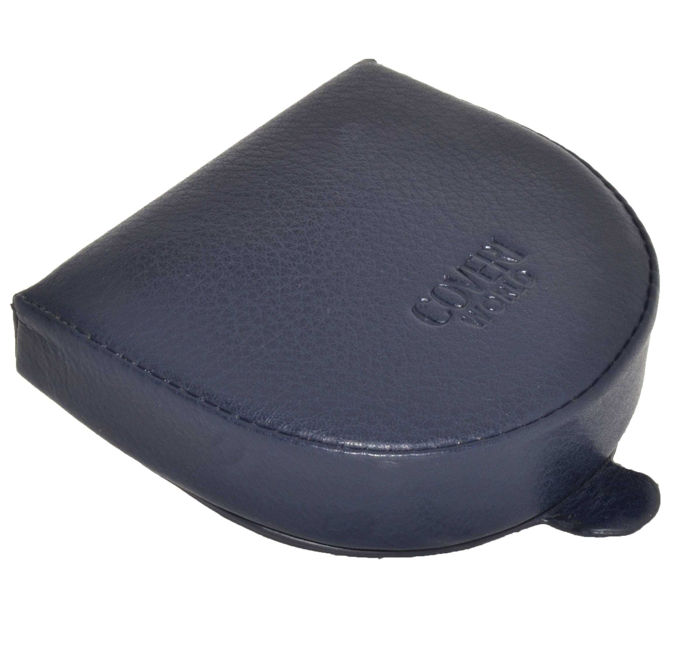 COVERI Heel Coin Purse, Euro Holder, Men's Genuine Leather
