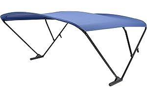 SureShade Power Bimini Electric Shade System for Pontoon Boats, 92-102" Wide, 20V Rechargeable Battery Powered or 12V Hardwired, 10' Fade-Resistant Fabric, Anodized Frame