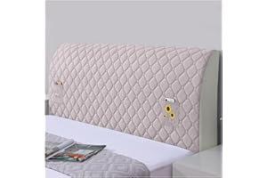 WAYUTO Stretch Bed Headboard Cover with Pockets Bed Headboard Protector Bed Headboard Slipcover Bed Headboard Covering for Bedroom Decor Light Coffee, Queen