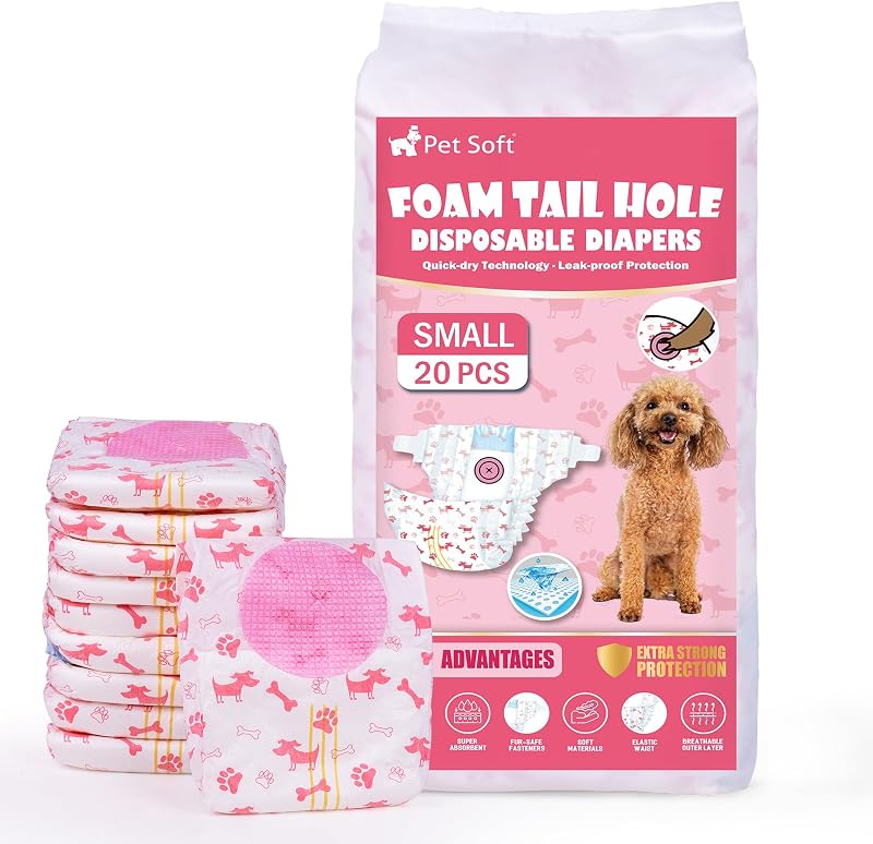 Pet Soft Pet Soft Disposable Dog Nappies Female Small 20 Count