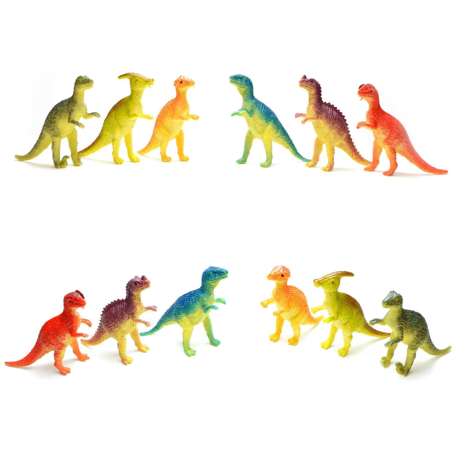 Gifts 4 All Occasions Limited 24 Piece Dinosaurs Play Set, Mini Dinosaur Figures Plastic Dinosaur Toys Model, Realistic Dinosaur Figures Cake Topper Dinasaur Party Decorations for Kids