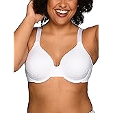 Vanity Fair Women's Full Figure Beauty Back Smoothing Bra with Lace, 4-Way Stretch Fabric, Lightly Lined Cups up to DD