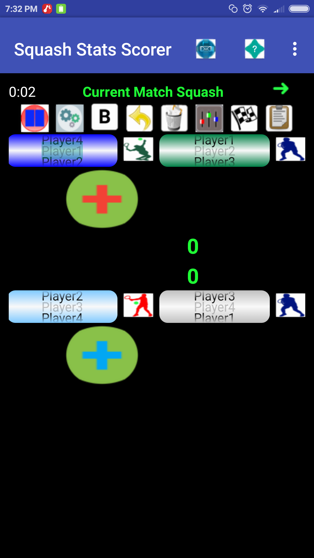 Squash Match/Stats Scorer plus online Radio, play music/videos,Sudoku,Tic-Tac-Toe games