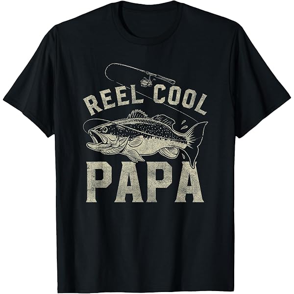 Reel Cool Dad Fishing T-Shirt - Organic Cotton Gift For Father's Day, Birthday, Christmas