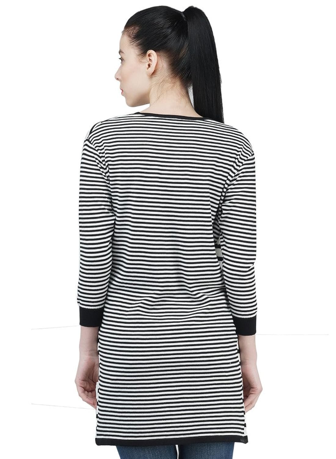 women's 3/4 th sleeves long open shrug