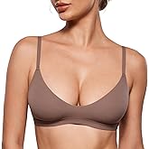 INLYRIC Women's Inbarely Soft Scoop Bralettes No Padding Cami Bras Unlined No Underwire Comfort Sleep Bralette Pullover
