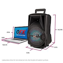 QFX PBX-800TWS 8-Inch TWS Bluetooth Stereo PA
