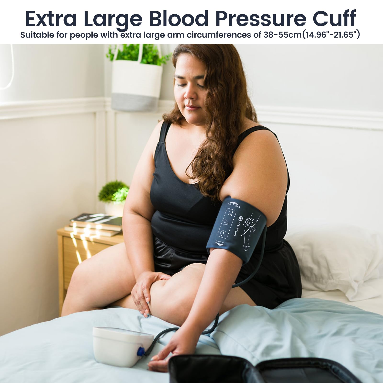 Extra Large Blood Pressure Cuff for Big Arms, XL Bp Cuff(38-55cm) - 6 Different Blood Pressure Connectors are Compatible with Almost All Bp Monitors