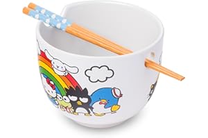 Silver Buffalo Sanrio Hello Kitty and Friends Rainbow Featuring Chococat, Pompompurin, My Melody, Keroppi, Badtz-Maru, Tuxedo