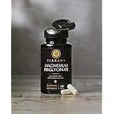 Terrana Magnesium Bisglycinate – 200mg Elemental Magnesium, High Absorption, Gentle on Stomach, Muscle Recovery & Sleep Support – Vegan, Non-GMO, 60 Capsules