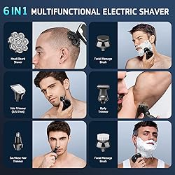 Head Shavers for Bald Men, 8D Upgraded 6-in-1 Bald