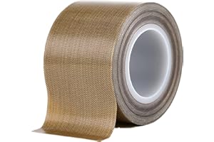 AIYUNNI Teflon Tape, (2-inch x 33 Feet x 0.18mm) PTFE Tape for Vacuum Sealer Machine, Hand Impulse Sealers Insulation PTFE Coated Fiberglass Adhesive Tape