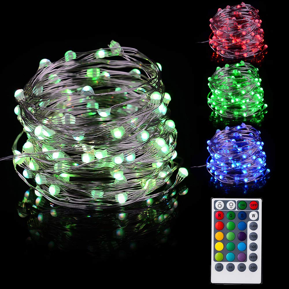 LED Fairy Lights 33ft 100 LEDs Battery Operated String Lights
