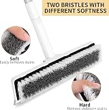 Thboxes Floor Scrubbing Brush with Long Handle 9 Inch 2 in 1 Squeegee view 3
