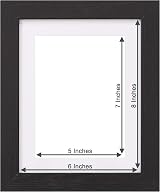 Fabian Clarke London 8x6 Modern Black Wooden Frame with White Mount 7x5 view 2