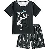 MyFav Boys Pajamas Sets Glow in Dark Skull Sleepwear Kids