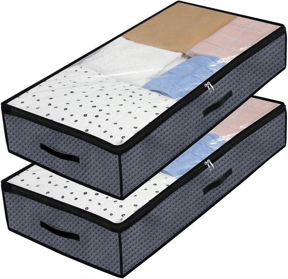 LHY SAVE 2 Pack Cajas almacenaje con Tapa Transparente Extra ...