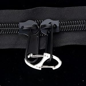 10pcs Anti Theft Zipper Locks, Dual Opening Theft Deterrent Clasps, Zipper Clips Replacement for Backpacks, Luggage, Clothing