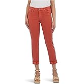 KUT from the Kloth Women's Amy Crop Straight Leg-Roll Up Fray Princess Seam