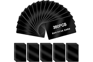 350Pcs Metal Business Card Blanks,Black Aluminium Metal Business Cards for CNC Laser Engraving Engraver Multipurpose Printabl