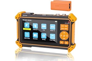 WSDCAM 5 inch TFT-LCD Screen CCTV Camera Tester Monitor Support 4K 8MP CVI TVI AHD SDI CVBS Analog Camera, Support HDMI in VGA in PTZ Control/DC12V Power Output/UTP Cable Tester, 3200-Plus