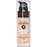 Revlon Colorstay Longwear Makeup Combo/Oily, 110 Ivory, 1 fl oz | Longwear foundation for combination &amp; oily skin with SPF 15. Medium-full coverage, matte finish. Up to 24hr wear.