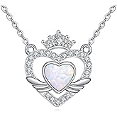 LUHE Heart Necklace for Women Sterling Silver Heart Pendant Necklace Love Jewelry Gifts for Women