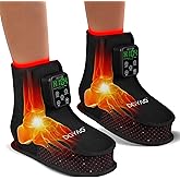 TUOYR Cordless Red Light Therapy for Foot Feet Pain Relief 6000mAh Portable Cordless Near Infrared Light Therapy Ankle Devices Wearable Shose for Feet Muscle Relax Treatment Pad(A Pair)
