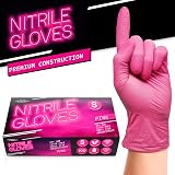 JFA Medical Disposable Pink Nitrile Gloves Small Box of 100 Ambidextrous view 3