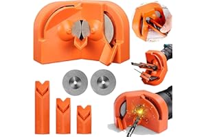 HONKDTYUN Drill Bit Sharpener Tool with Grinding Wheels, 5/64-5/8 inch Range, Orange