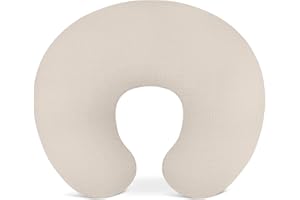 WIMIST Nursing Pillow Covers, Muslin Nursing Cover for Breastfeeding Pillows, Comfortable for Baby Girls and Boys (Beige)