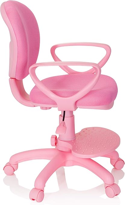Hjh Office Chaise De Bureau Pour Enfant Kid Colour Tissu Bleu Fauteuil Pivotant Pour Enfant Avec Repose Pieds Et Assise Reglable En Hauteur Chaises De Bureau Cuisine Maison Schoolofbabywearing Com