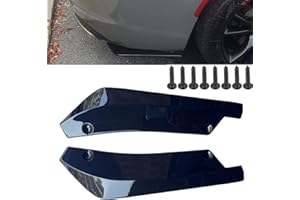 2X Universal Glossy Black Rear Bumper Lip Diffuser Splitter Canard Protector Car