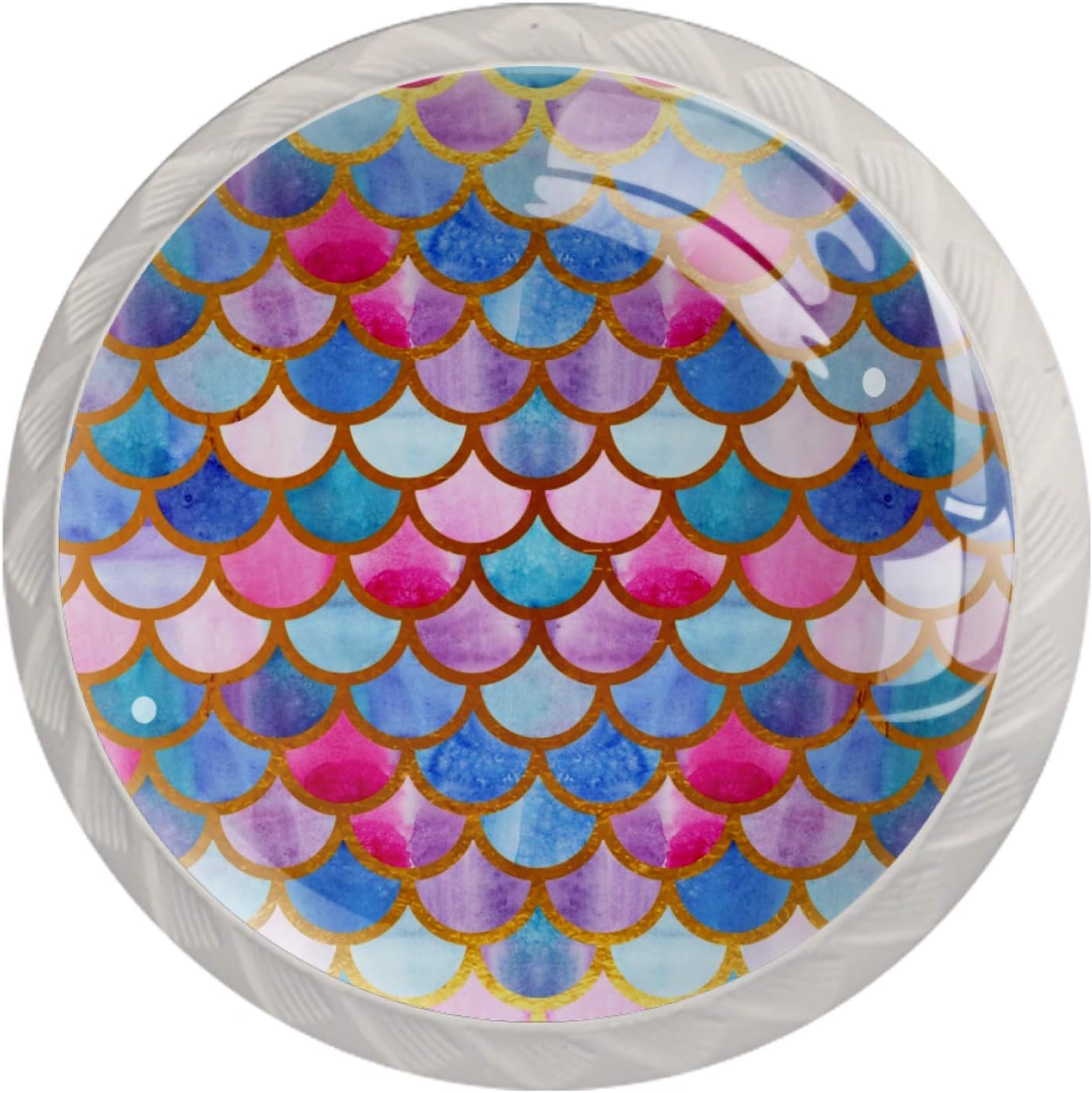 4 Stück runde Kristallglas-Schrankknöpfe Schöne Farbskalen Einzigartig