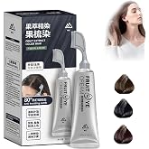 Fruit Essence Hair Dyeing Comb,80ml Black Fruit Dyeing Cream,Plant Extract Hair Dye Essence,Fruit Essence Coloring Comb,Black Hair Dye For Men Women (Black)