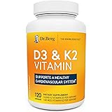 Dr. Berg's D3 & K2 Vitamin - D3K2 Supplement w/ Purified Bile Salts - Support Healthy Heart, Bone & Joint - 10,000 IU of Vita