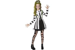 Spirit Halloween Beetlejuice Kids Beetlejuice Dress Costume | Officially Licensed | TV and Movie Costume | Horror Cosplay