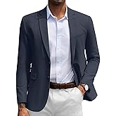 COOFANDY Men's Herringbone Blazer Slim Fit Cotton Sport Coats Two Buttons Casual Suit Jacket